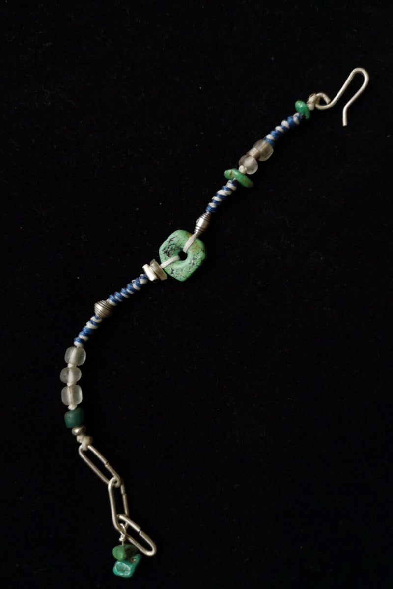 Intreccio Celeste · Bracciale con Corda Intrecciata, Catena in Argento e Turchese Naturale